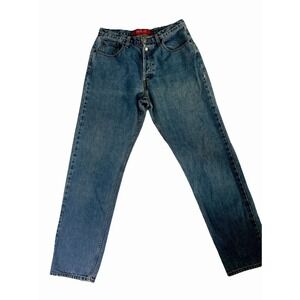 Vintage REPLAY Blue Jeans 34x32 Straight Leg 90s Streetwear Western Y2K Denim